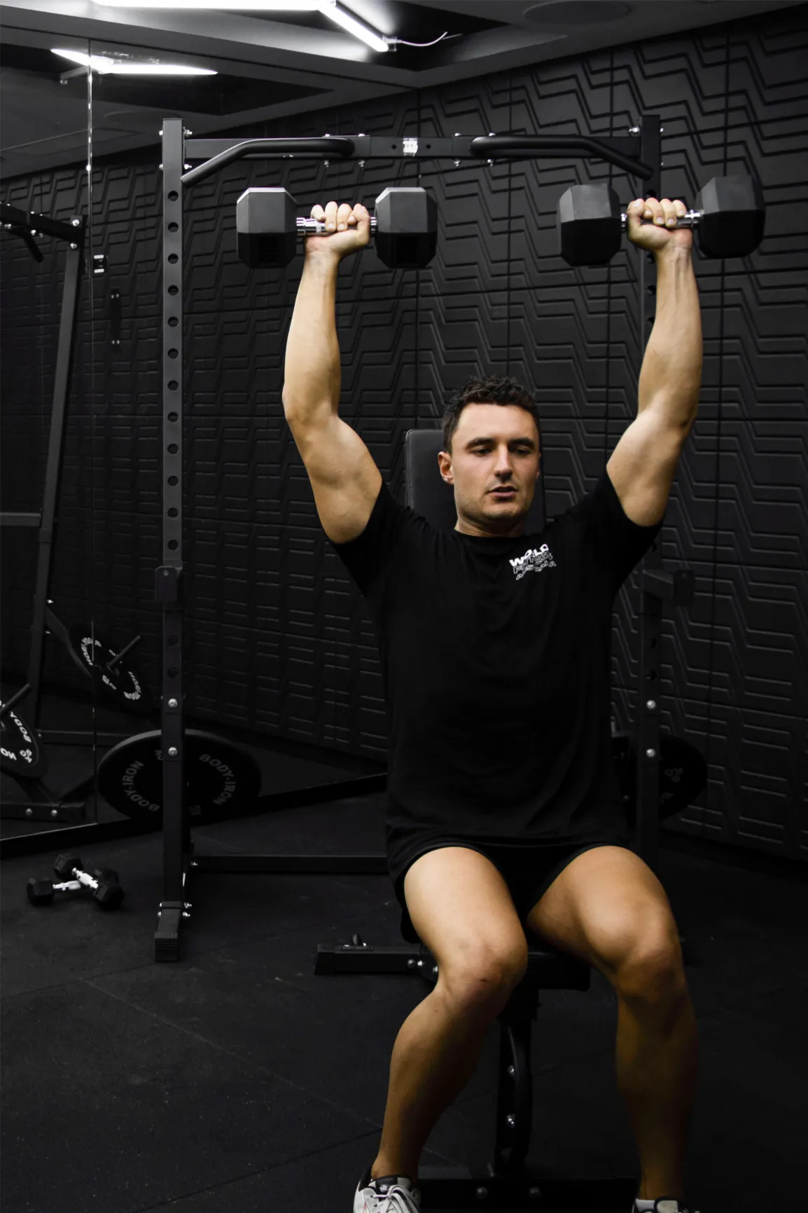 15kg Body Iron Commercial Rubber Hex Dumbbell Pair
