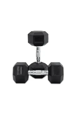 15kg Body Iron Commercial Rubber Hex Dumbbell Pair