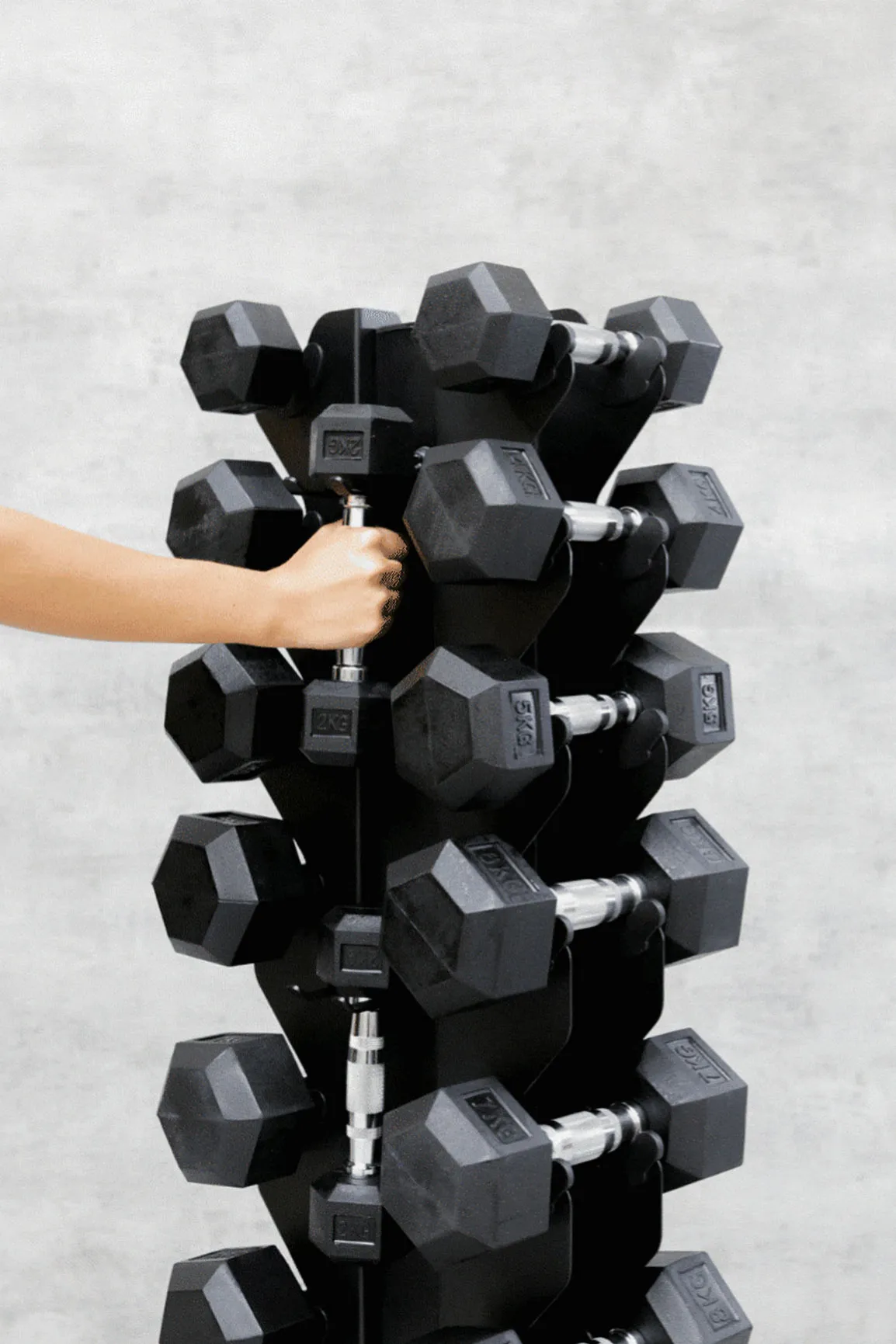 15kg Body Iron Commercial Rubber Hex Dumbbell Pair