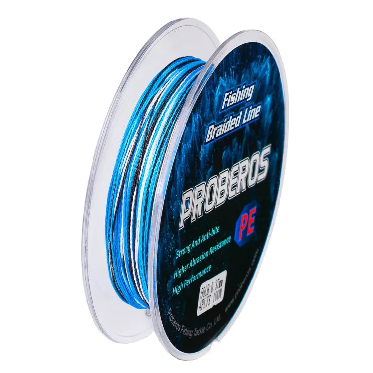 2 PCS PROBEROS 4 Edits 100M Strong Horse Fish Line, Line number: 1.5 / 20LB(Green)