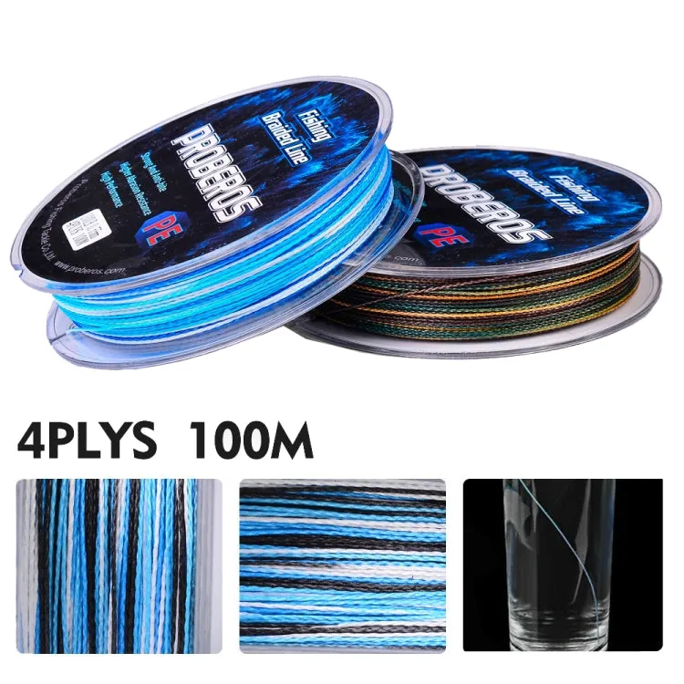 2 PCS PROBEROS 4 Edits 100M Strong Horse Fish Line, Line number: 1.5 / 20LB(Green)