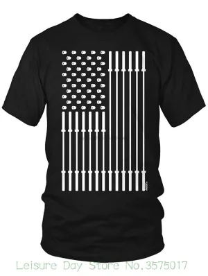 2019 New Pure Cotton Short Sleeves Hip Hop Fashion Mens T-shirt Mens Barbells And Kettlebells Flag T-shirt