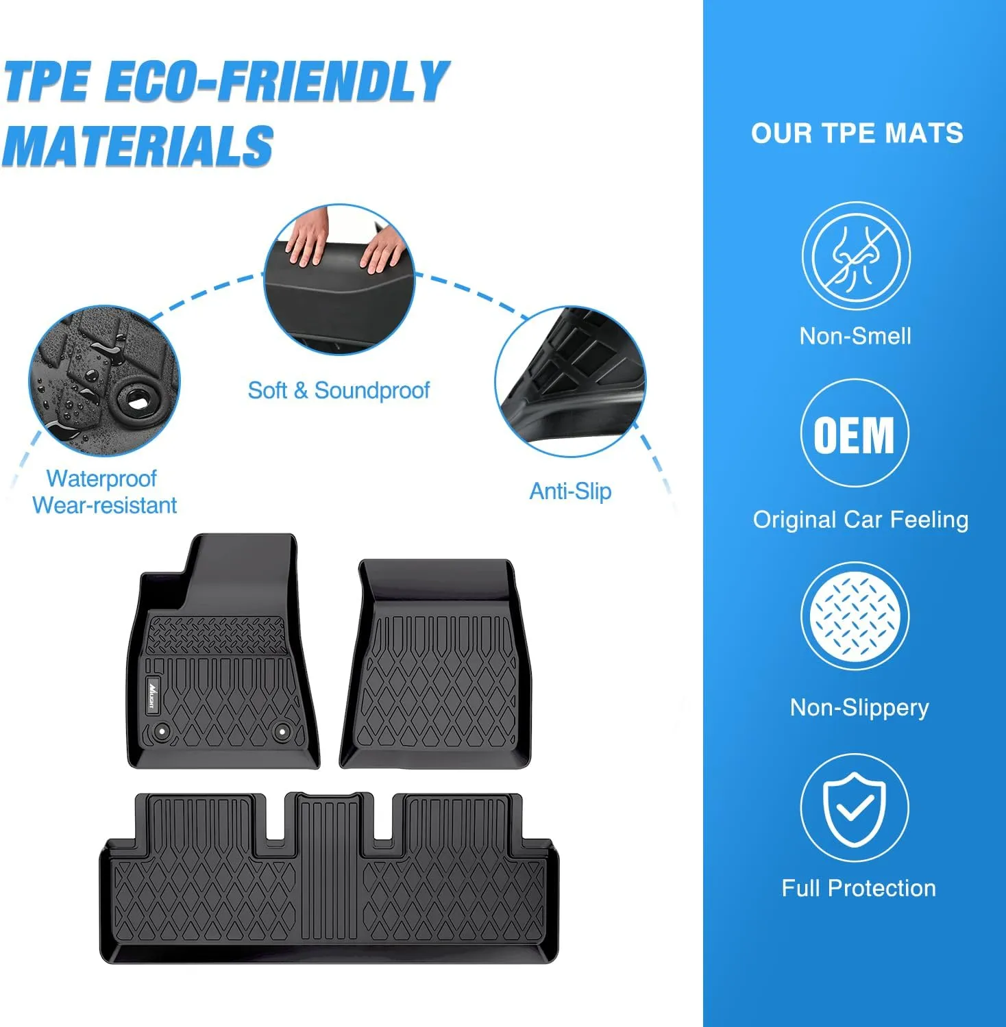 2020-2023 Tesla Model 3 TPE Floor Mats