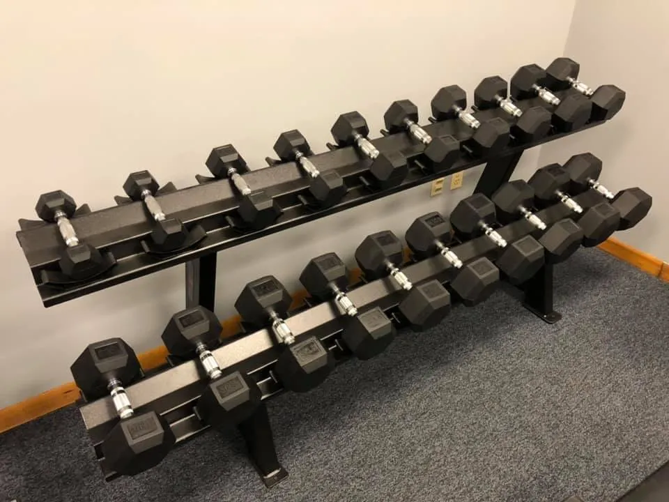 55LB-100LB Rubber Hexagon Dumbbells