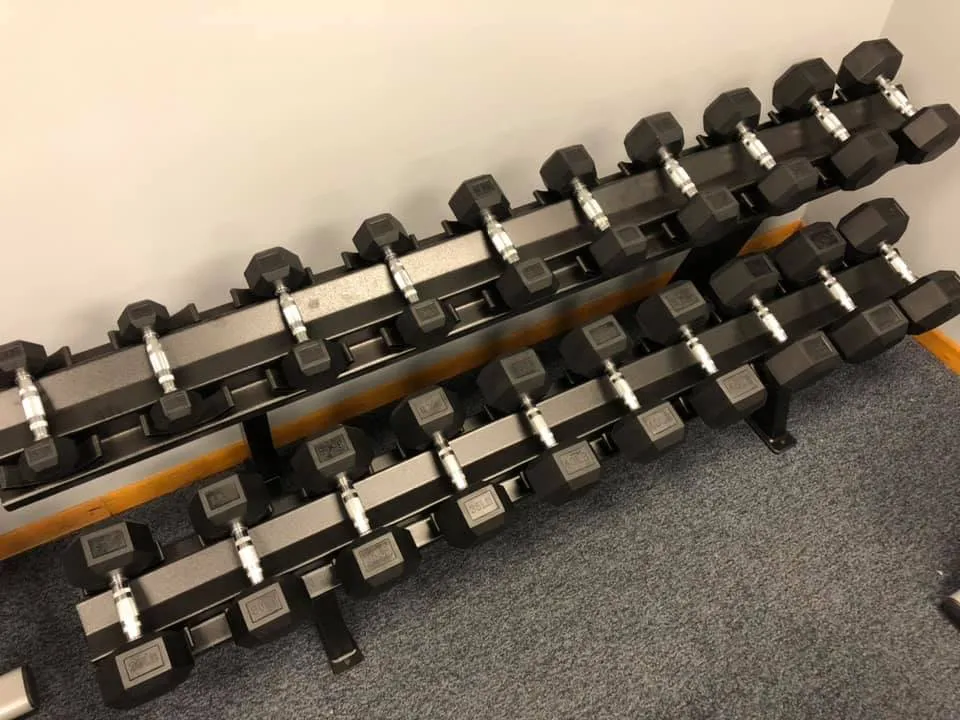 55LB-100LB Rubber Hexagon Dumbbells