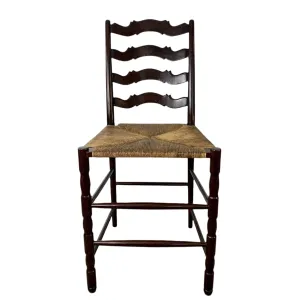 Bar Stool, High Chair, Wicker Seat, Large, Traditional