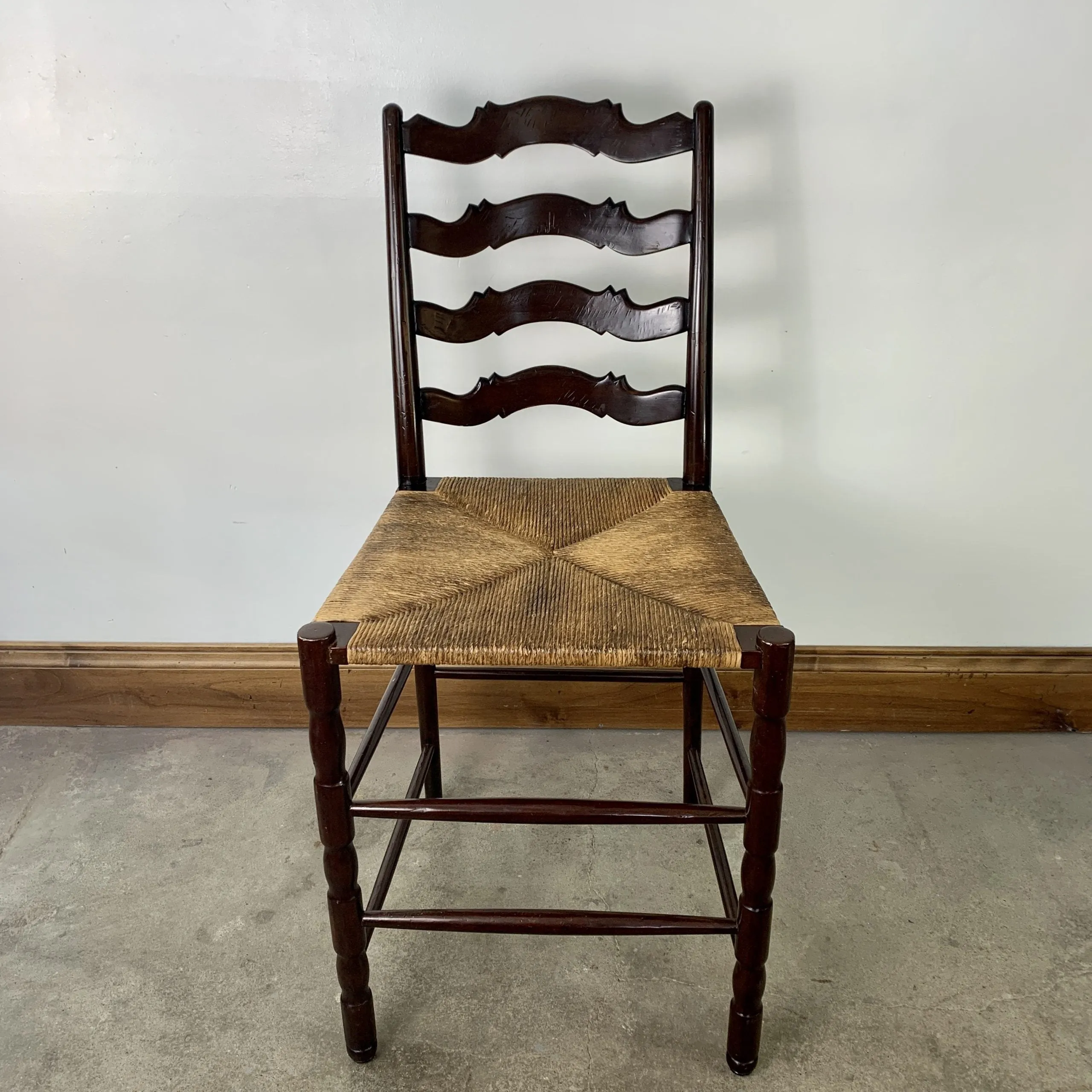 Bar Stool, High Chair, Wicker Seat, Large, Traditional