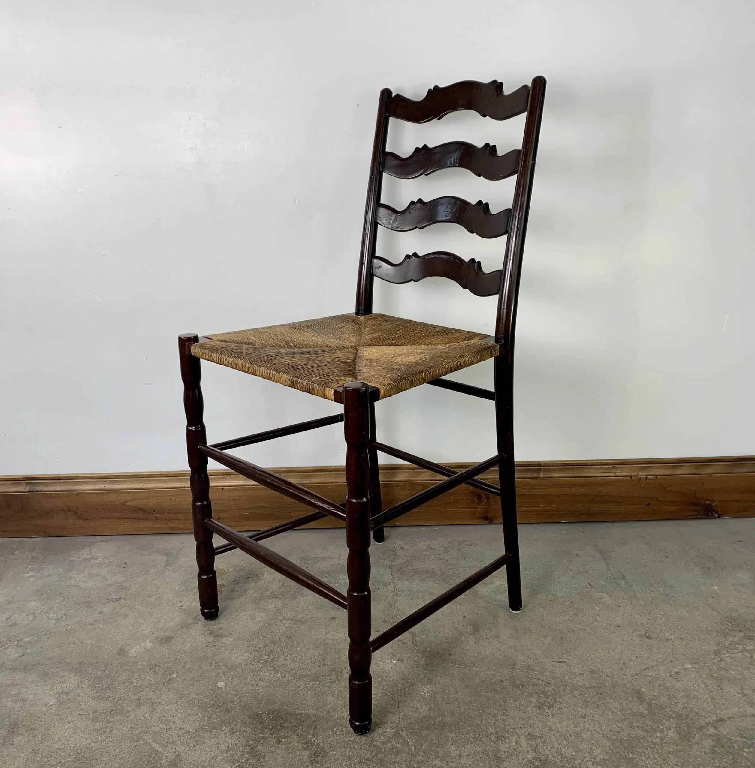 Bar Stool, High Chair, Wicker Seat, Large, Traditional