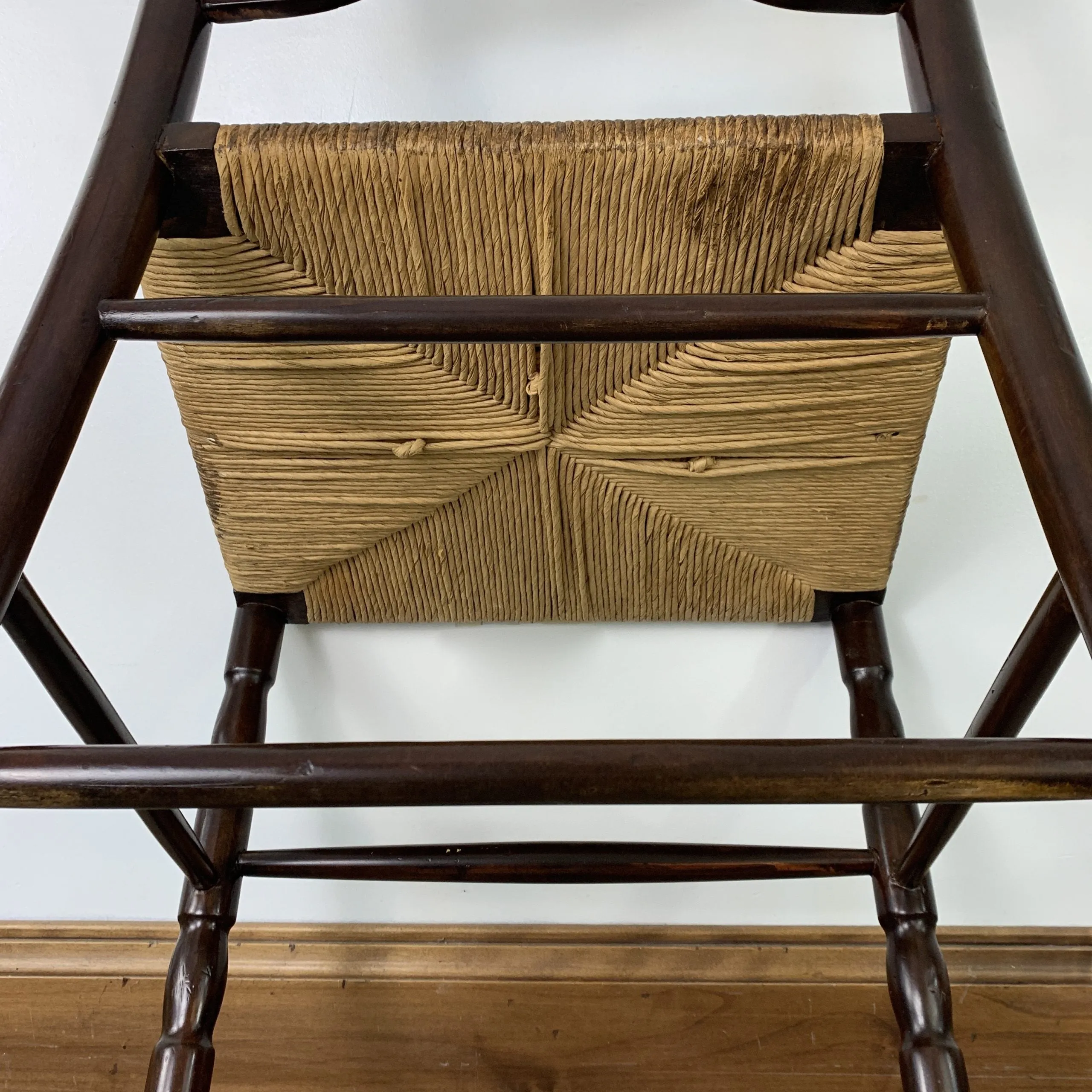 Bar Stool, High Chair, Wicker Seat, Large, Traditional