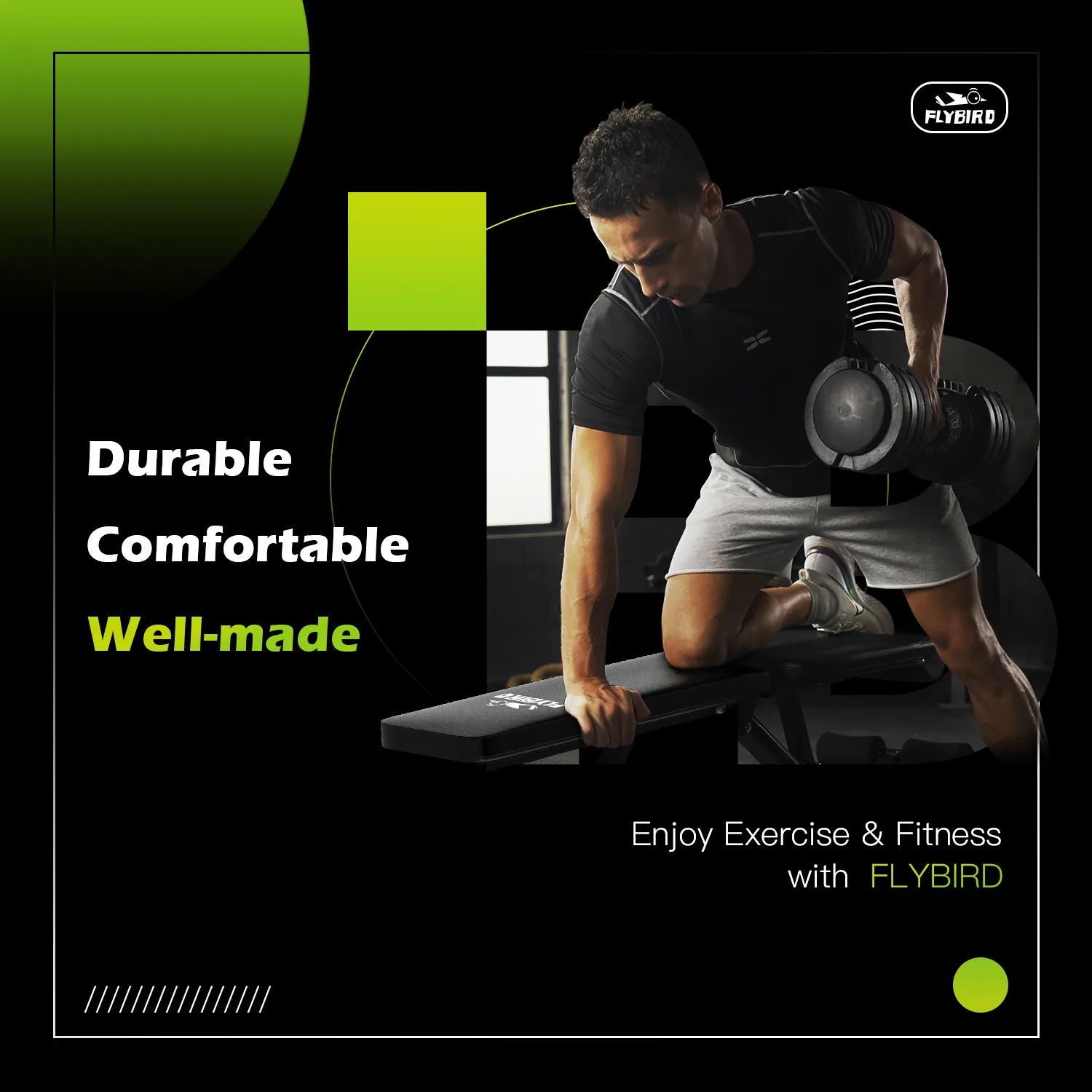 Bundle: Set Of Dumbbells 25 Lbs & Weight Bench FB149