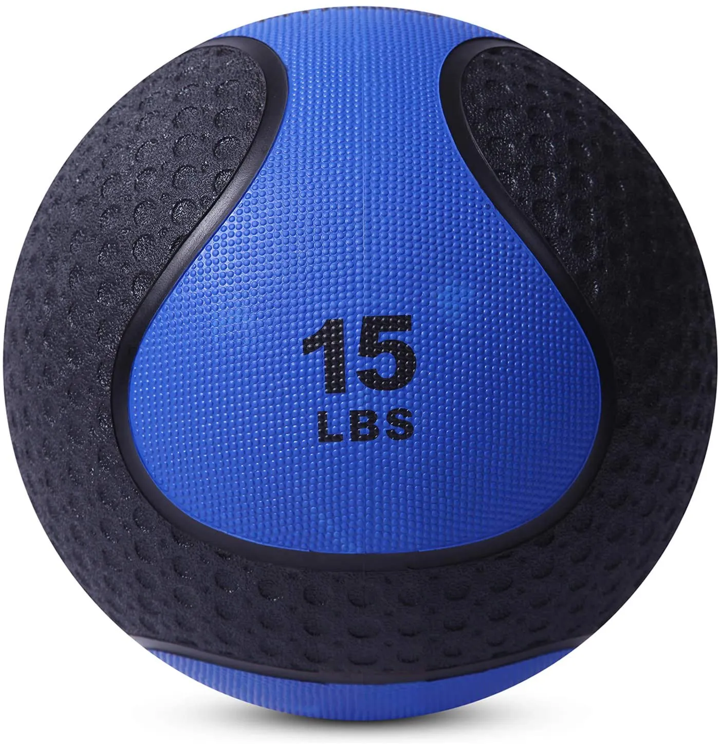 Day 1 Fitness Medicine Exercise Ball with Dual Texture for Superior Grip -10 Size and Bundle Options, 4-20 Pounds -Fitness Balls for Plyometrics Workouts -Improves Balance, Flexibility Coordination
