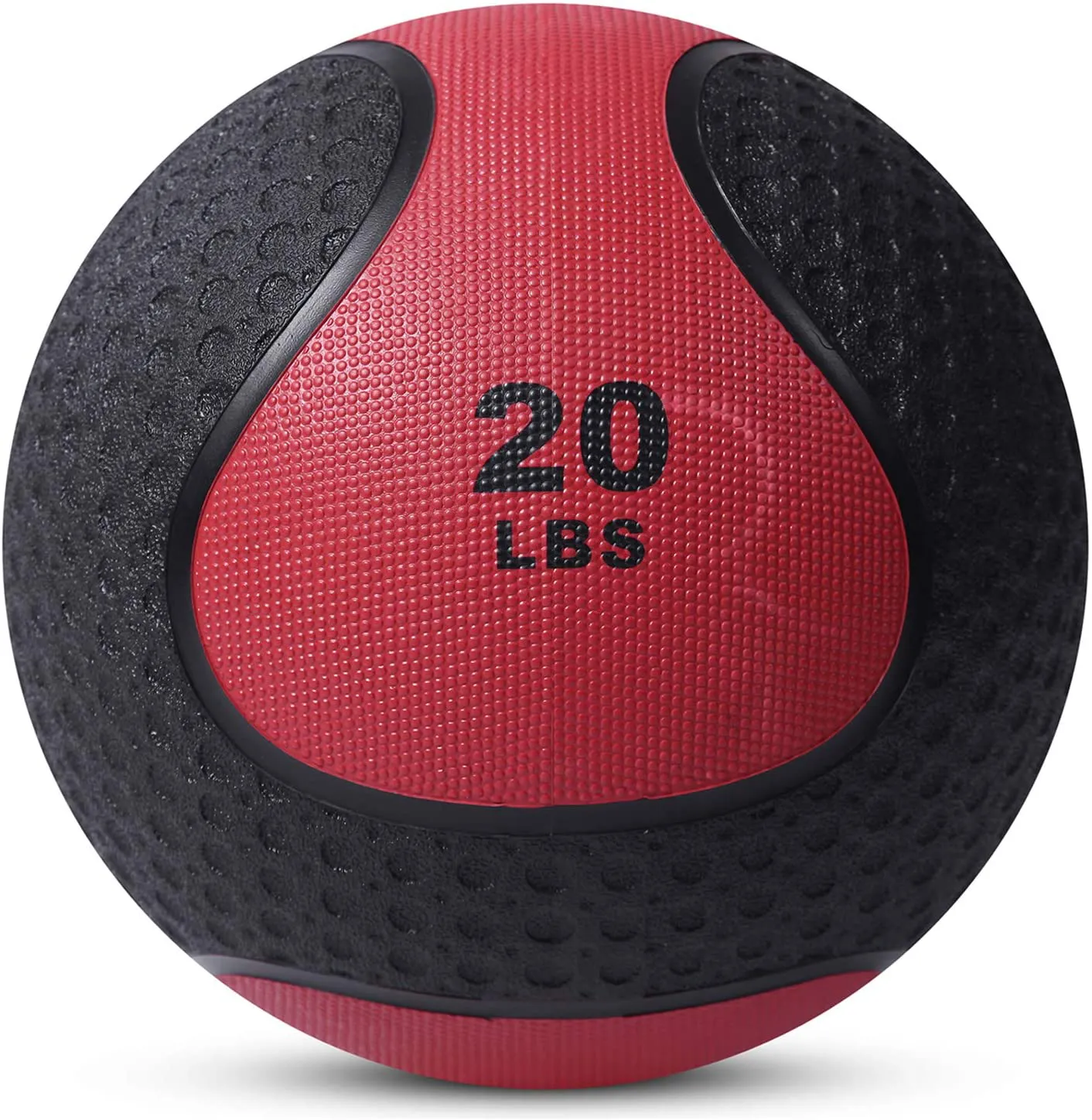 Day 1 Fitness Medicine Exercise Ball with Dual Texture for Superior Grip -10 Size and Bundle Options, 4-20 Pounds -Fitness Balls for Plyometrics Workouts -Improves Balance, Flexibility Coordination