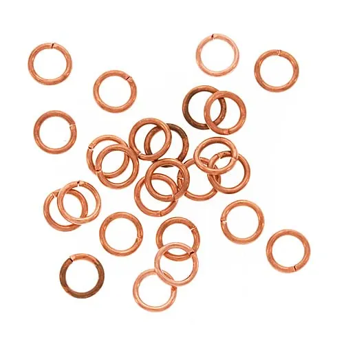 Genuine Copper Open Jump Rings 6mm 19 Gauge (25 pcs)