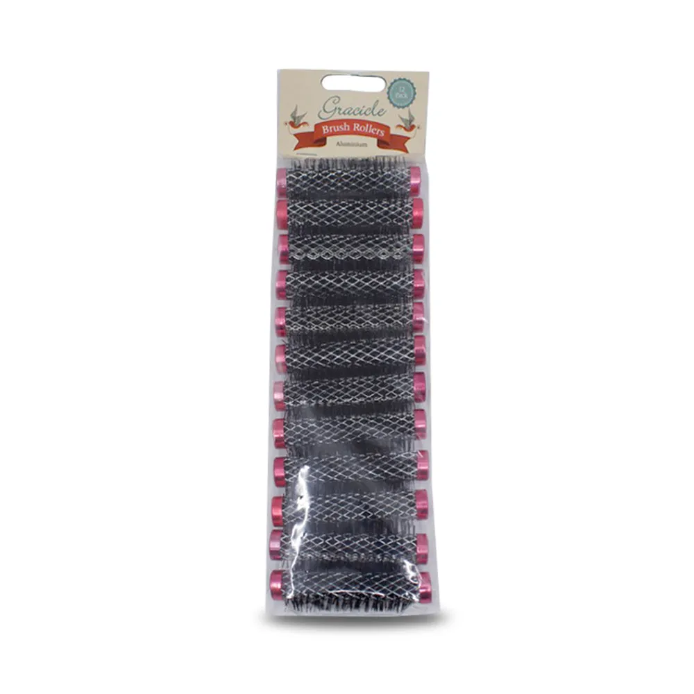 Grace 13mm Metal Brush Rollers Pink