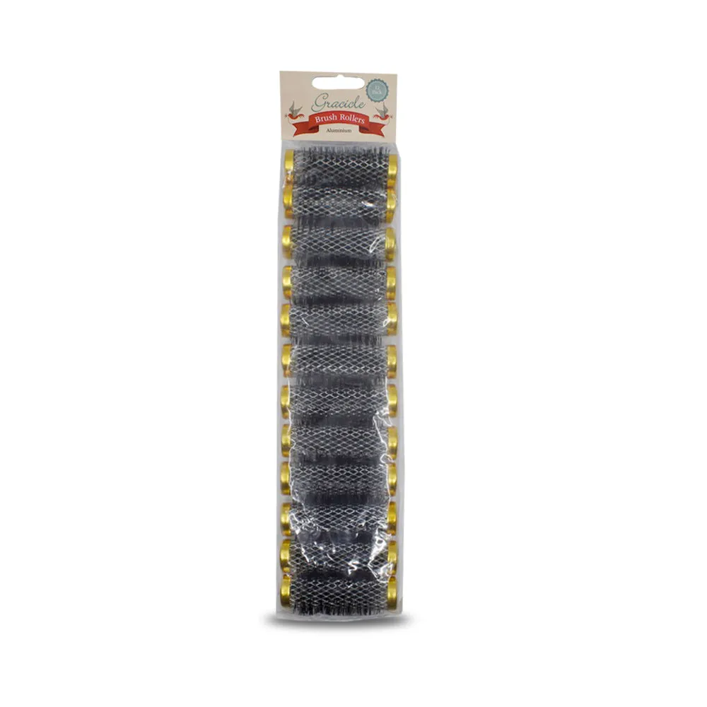 Grace 21mm Metal Brush Rollers Gold