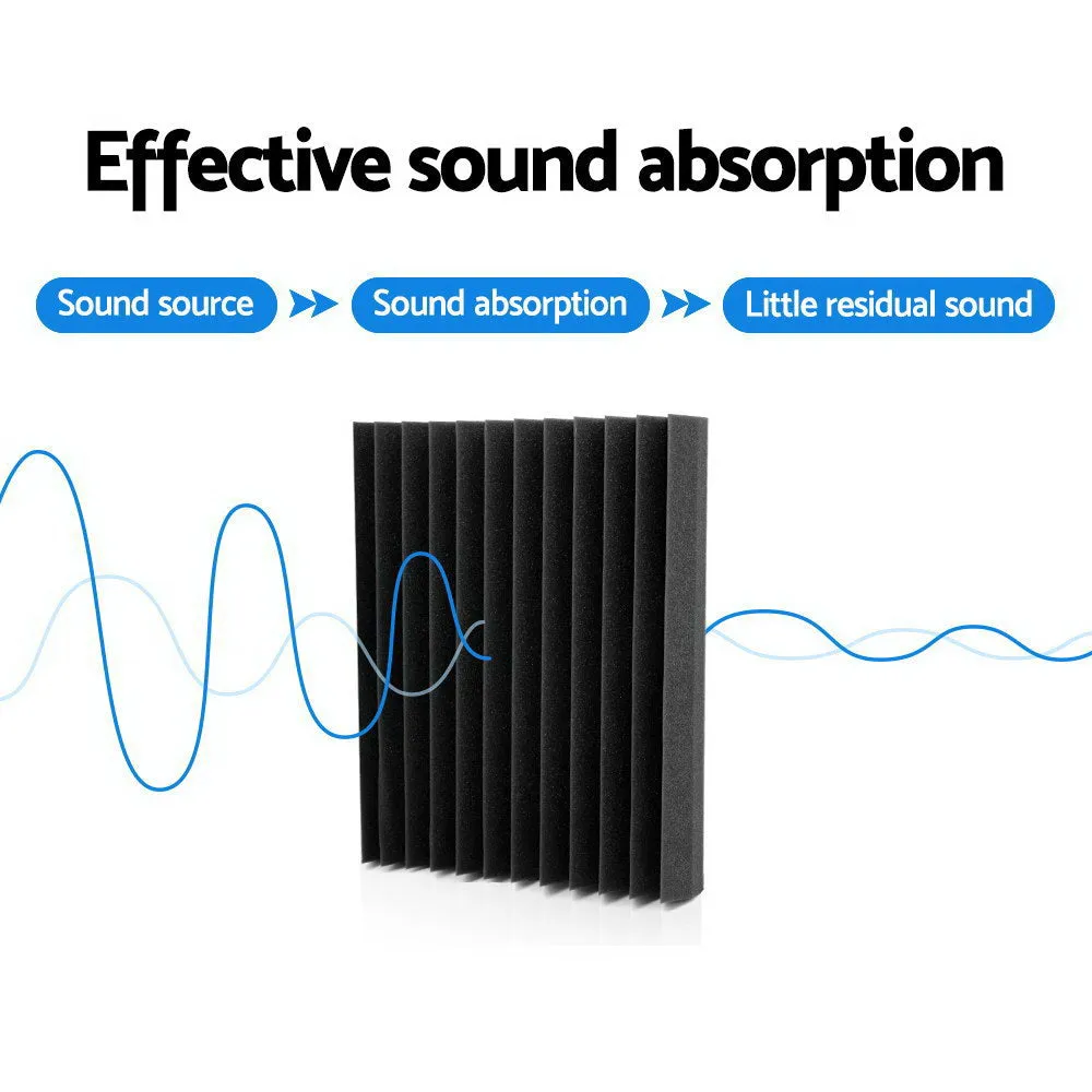 High Density Acoustic Foam Panels 60pcs Soundproof Wedge Alpha