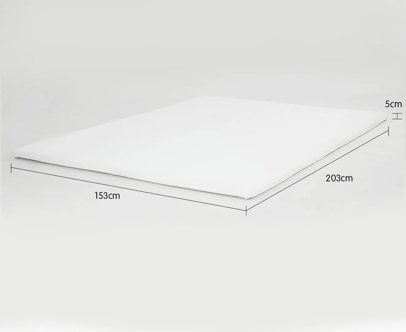 High Density Foam Mattress Topper 5cm Queen Protector