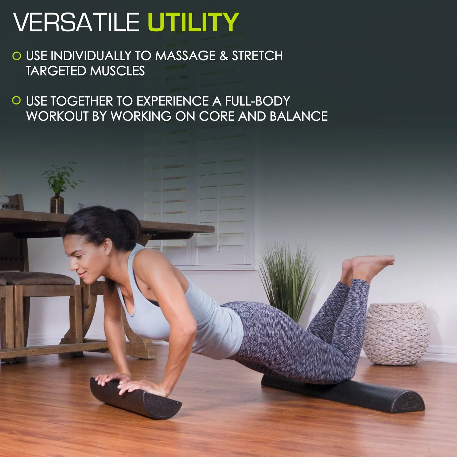 High Density Half-Round Foam Roller