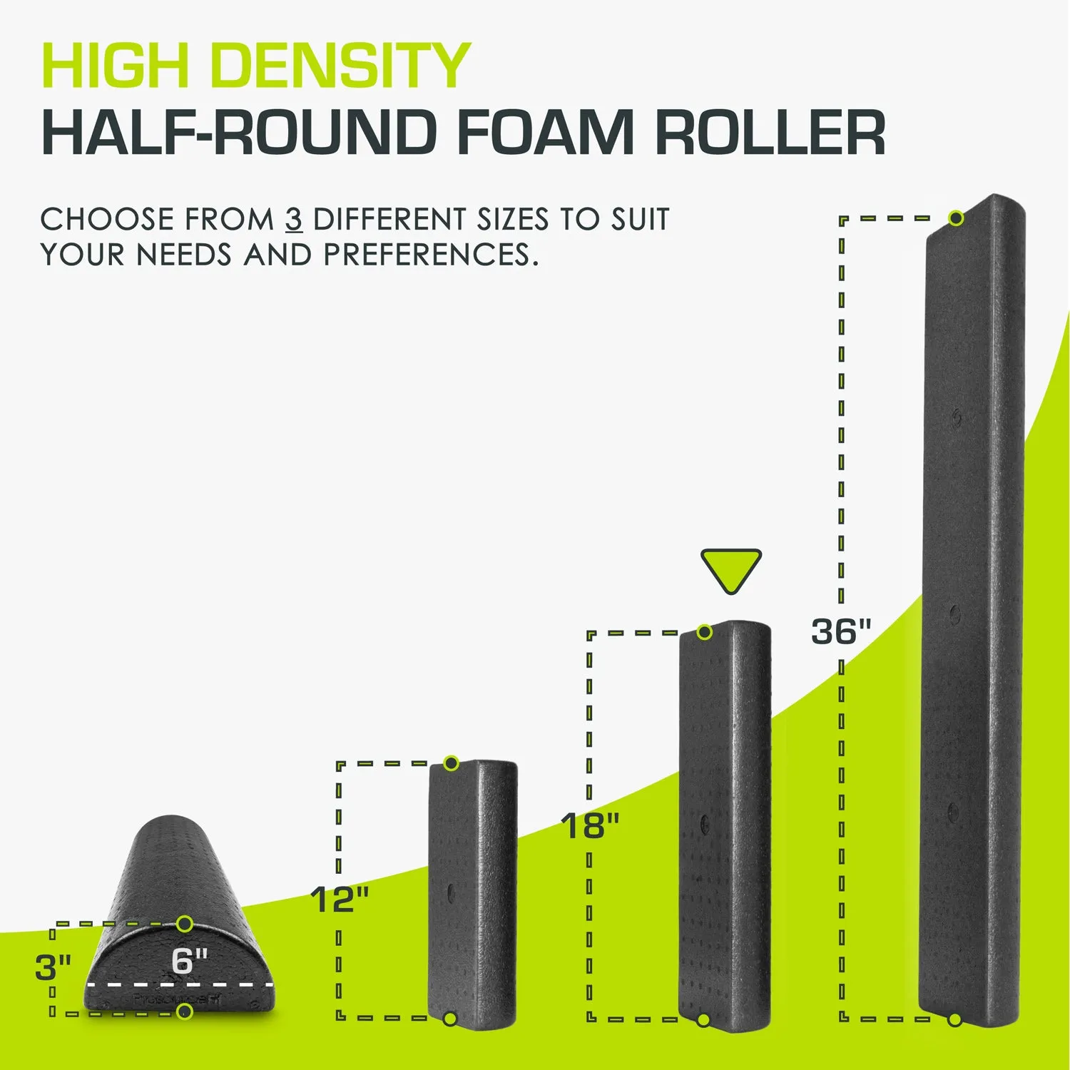 High Density Half-Round Foam Roller