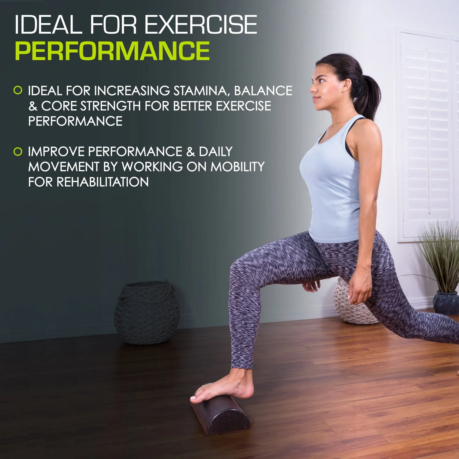 High Density Half-Round Foam Roller