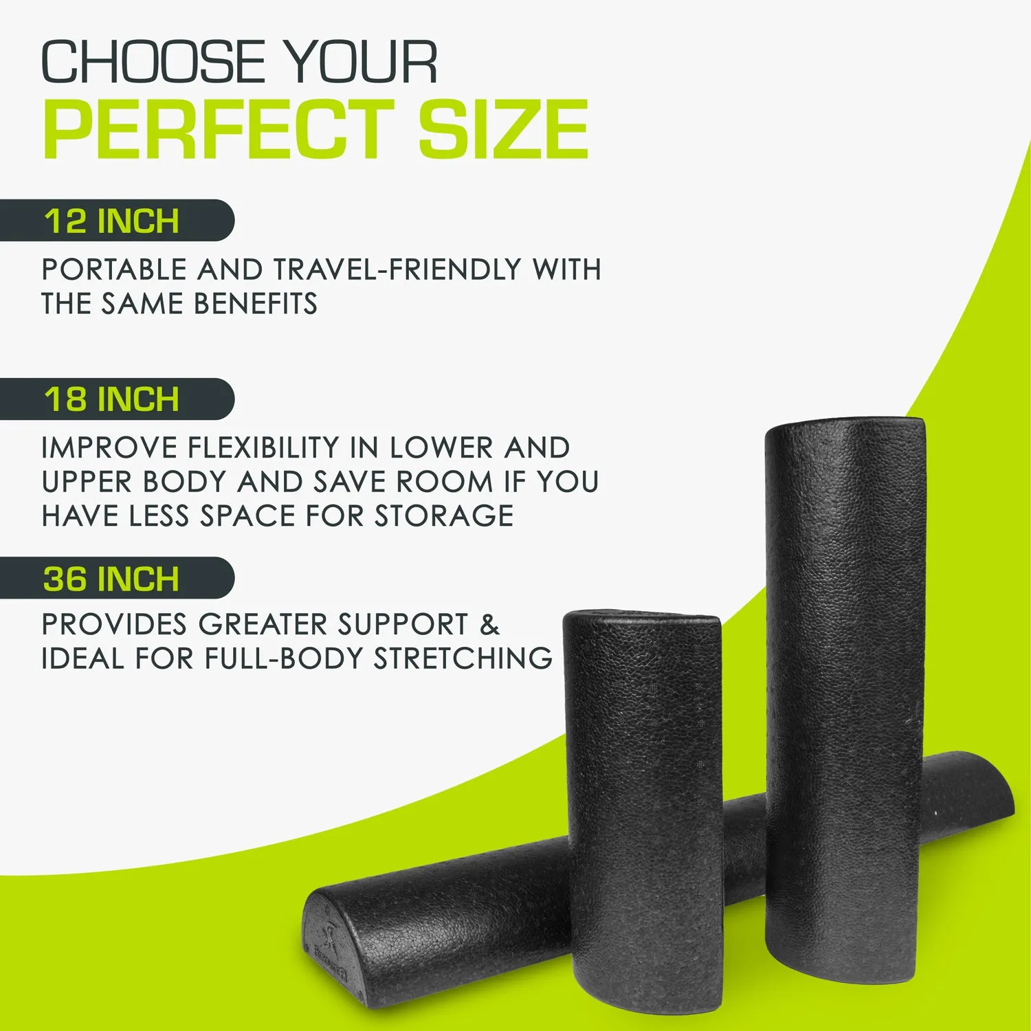 High Density Half-Round Foam Roller