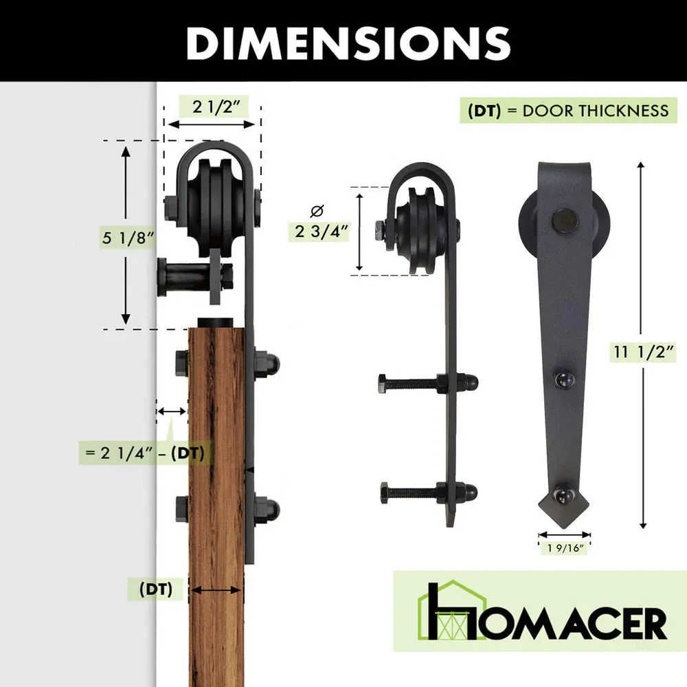 Homacer Black Rustic Arrow Design Roller Set