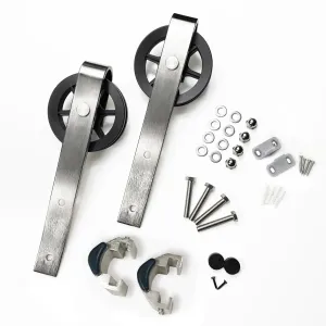 Homacer Brushed Nickel Spoke Wheel Design Roller Set