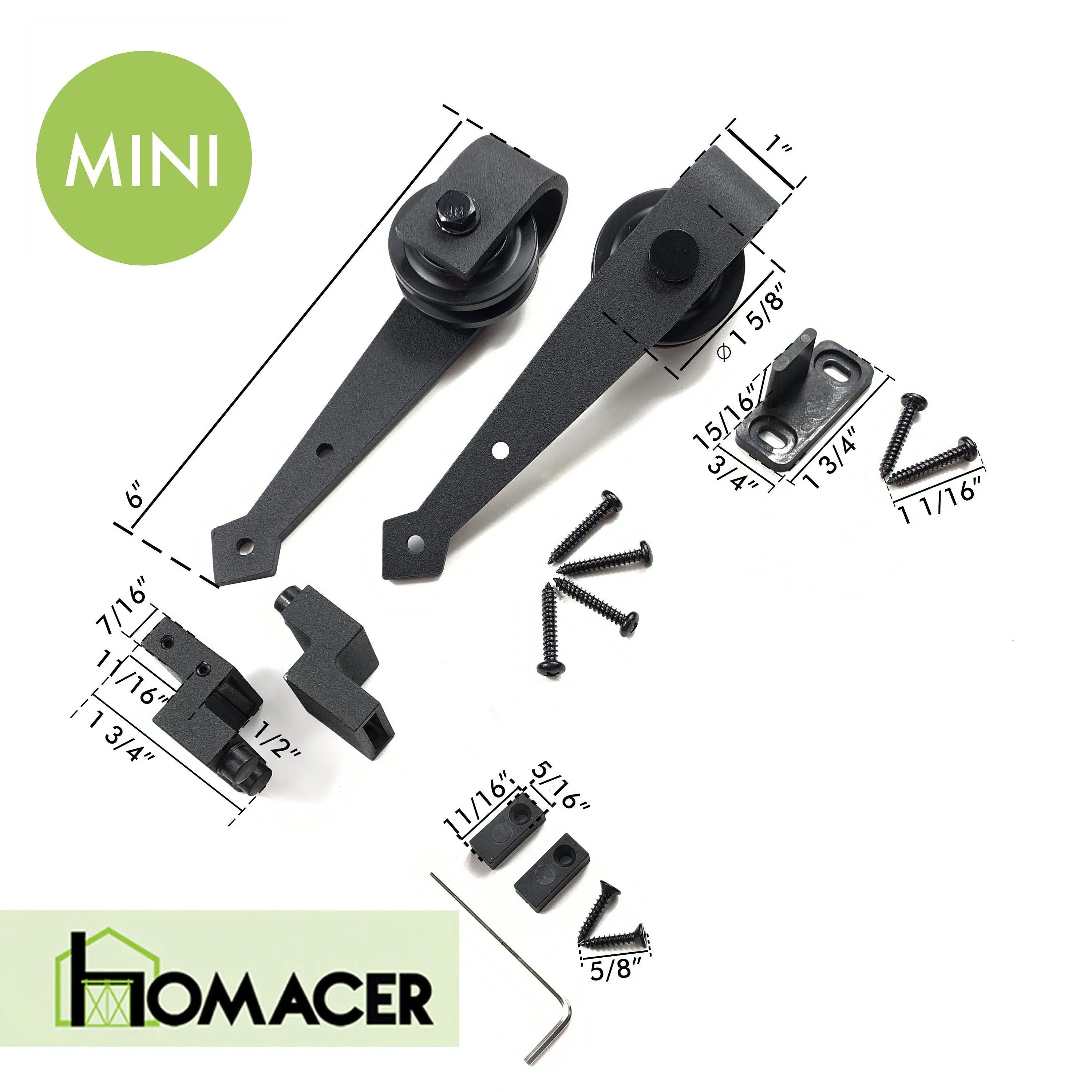 Homacer Mini Black Rustic Extra Roller Set for Different Design Rollers