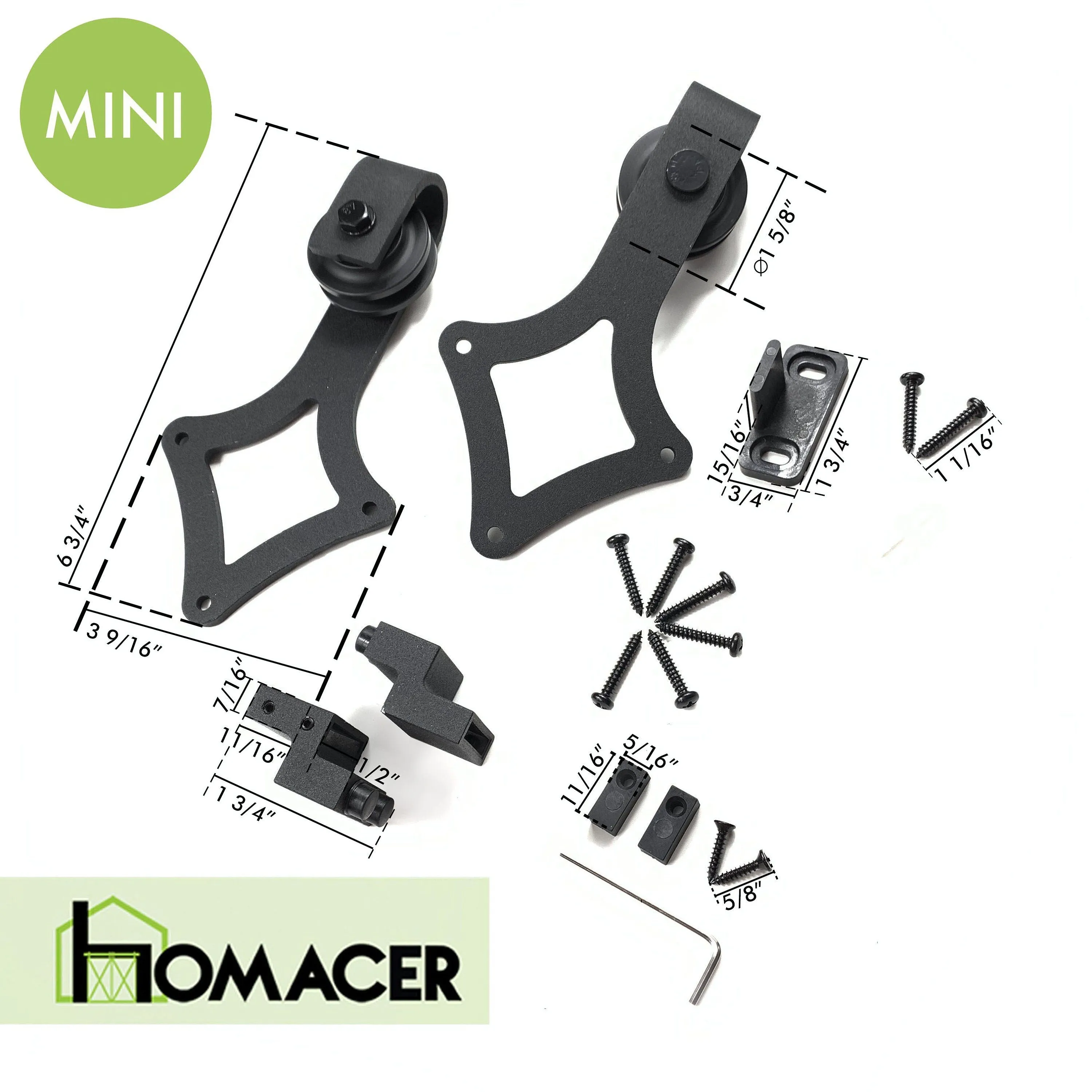 Homacer Mini Black Rustic Extra Roller Set for Different Design Rollers