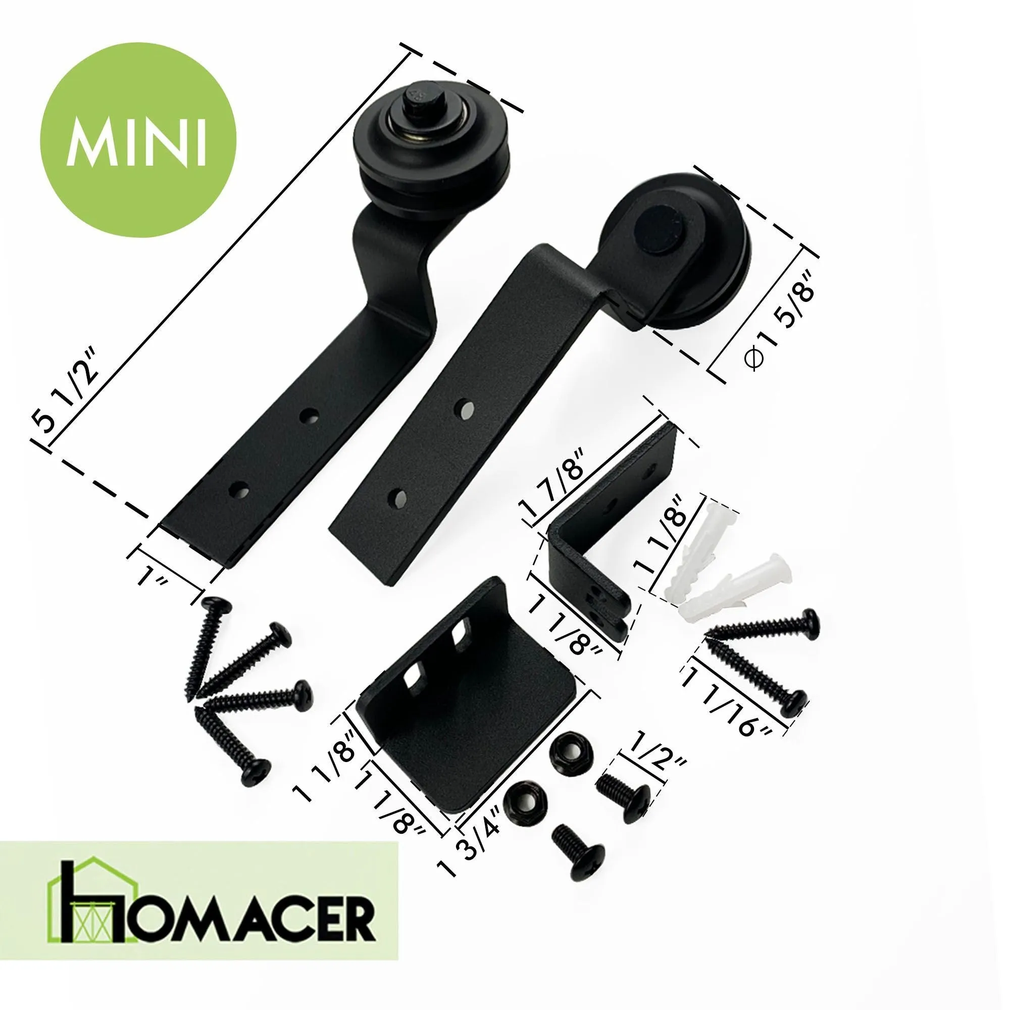 Homacer Mini Black Rustic Extra Roller Set for Different Design Rollers