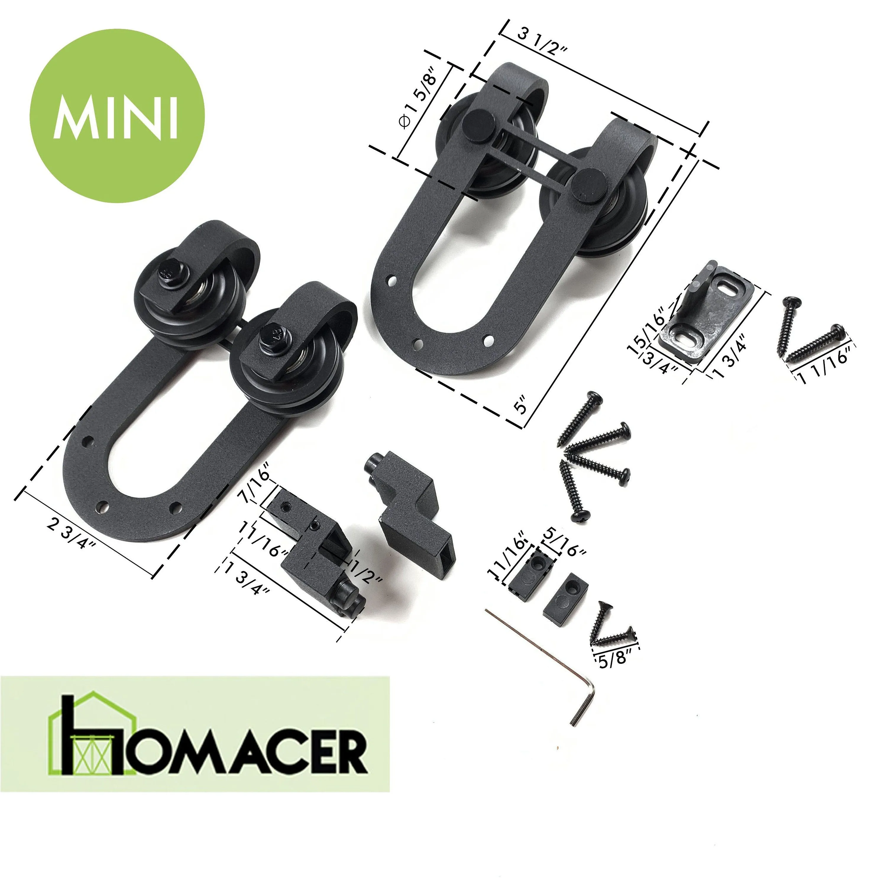 Homacer Mini Black Rustic Extra Roller Set for Different Design Rollers