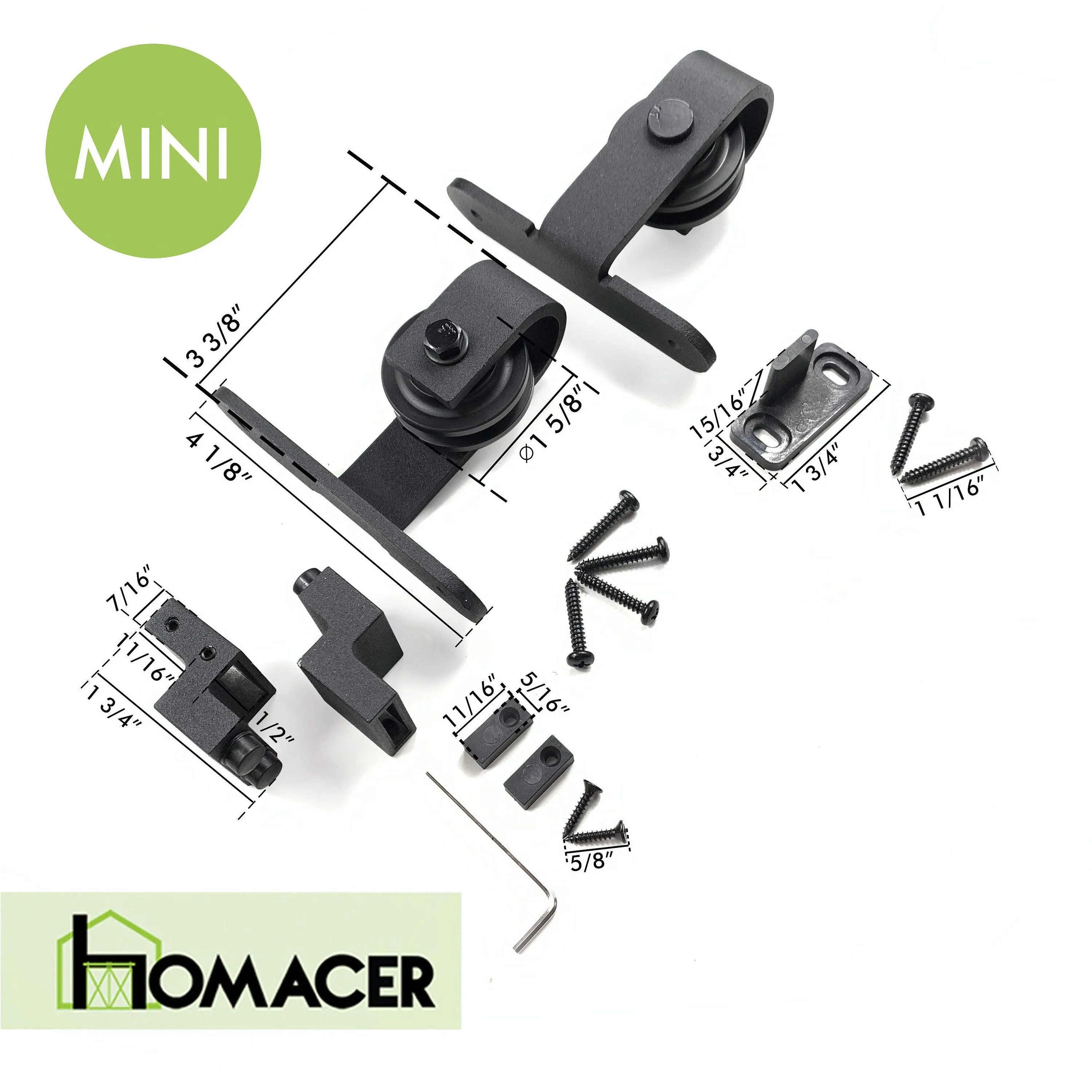 Homacer Mini Black Rustic Extra Roller Set for Different Design Rollers