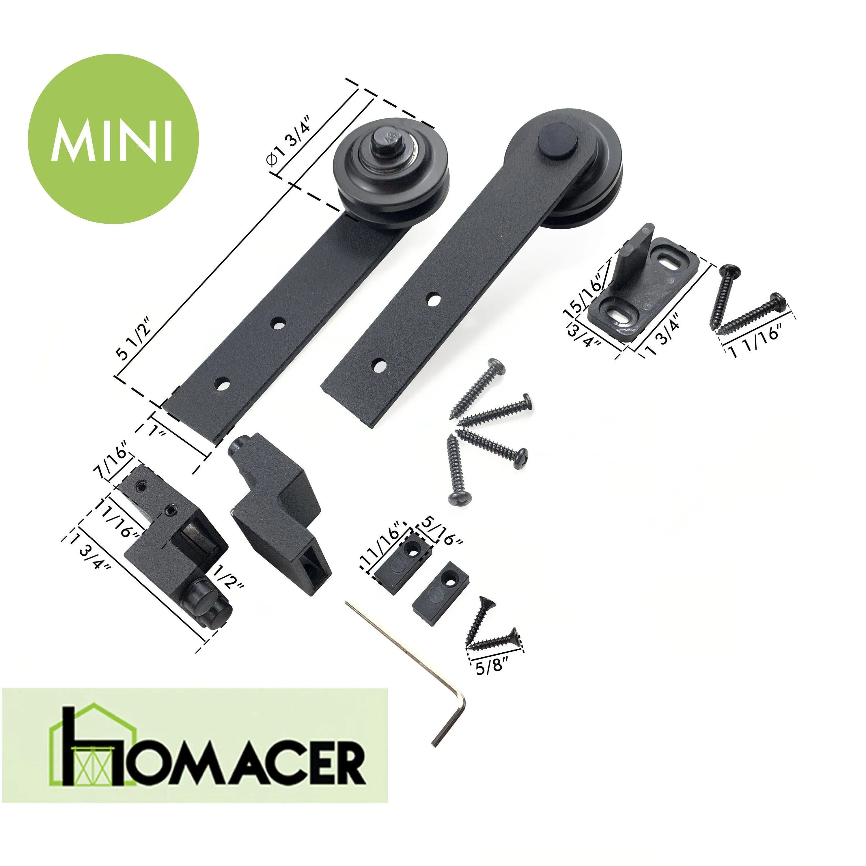 Homacer Mini Black Rustic Extra Roller Set for Different Design Rollers