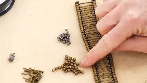 How to Bead Weave a Metal Bead Bracelet using Modified Ladder Stitch