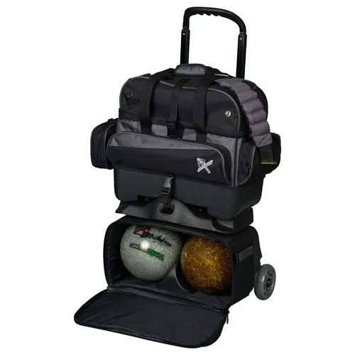 KR Strikeforce Konvoy 4 Ball Roller Black Carbon Bowling Bag