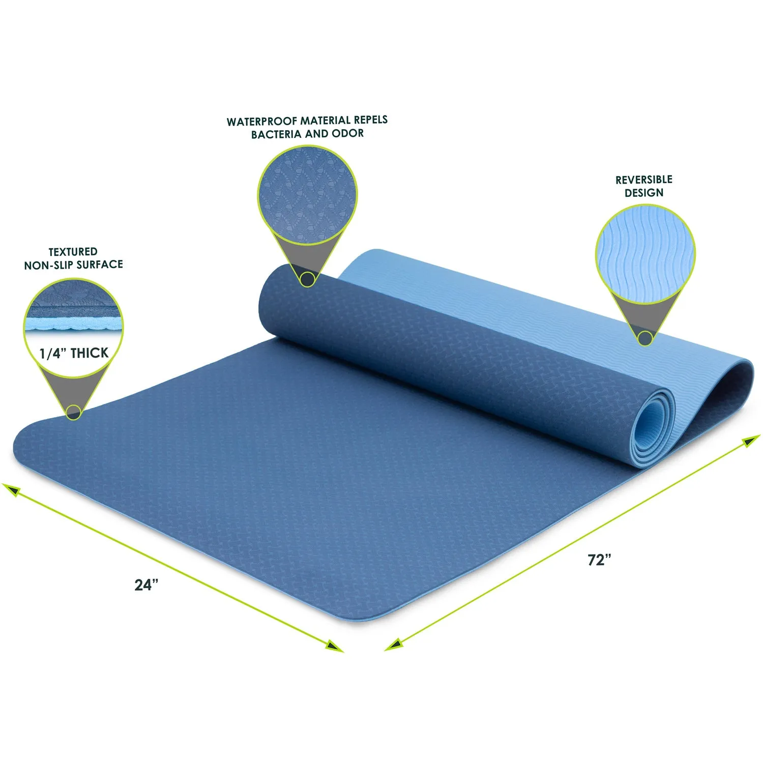 Natura TPE Yoga Mat 1/4"