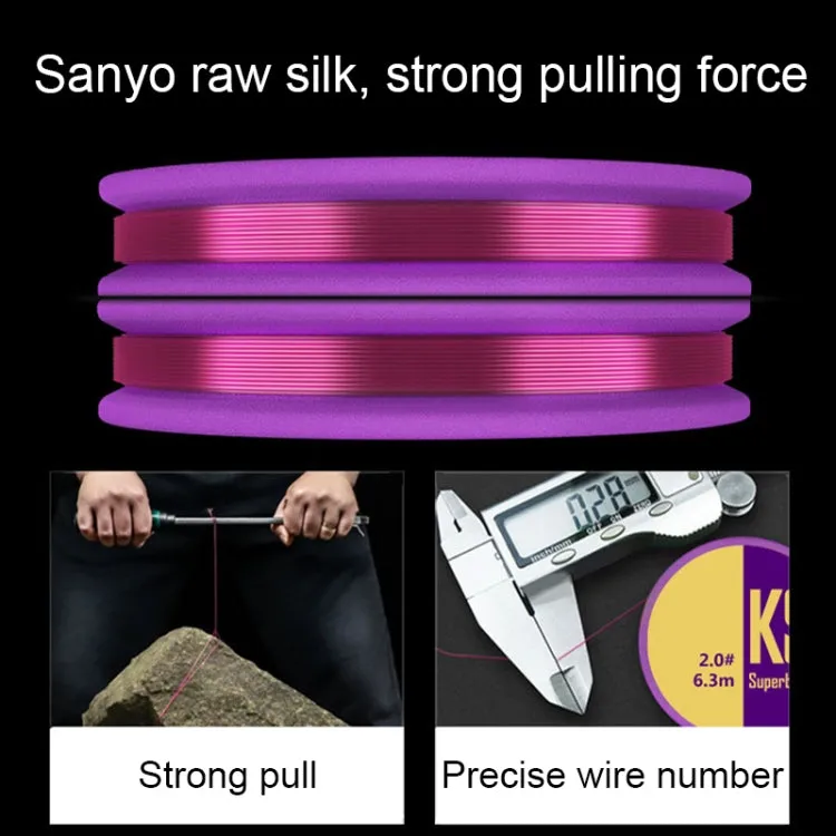 Outdoor Fishing Anti-tangle Sanyo Raw Silk PE Reinforcement Line Set, Size: 5.0(5.4m)