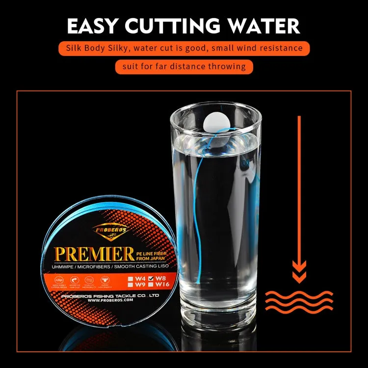 PROBEROS 8 Edited 100M Majestic Horse Fish Line, Line number: 6.0 / 70LB(Grey)