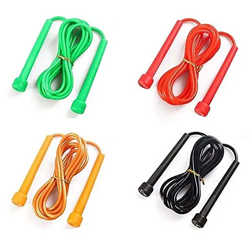Simran Sports Speed Skipping Rope, Jump Rope With Pvc Handle, Multicolor Pvc Pencil Skipping Rope For Men, Women, Boys & Girls (Black)