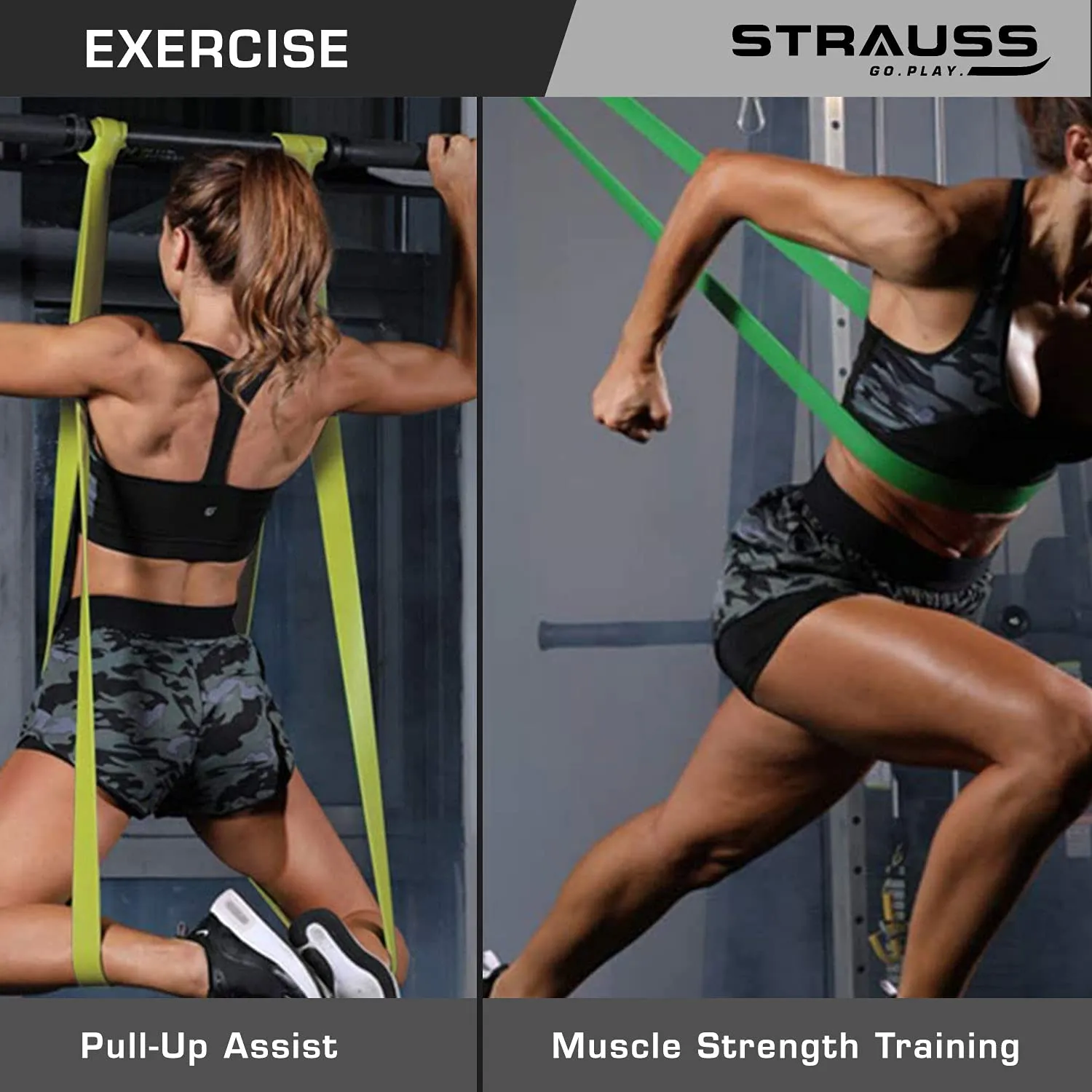 Strauss Resistance and Pull up Band for Chin Ups, (Yellow)