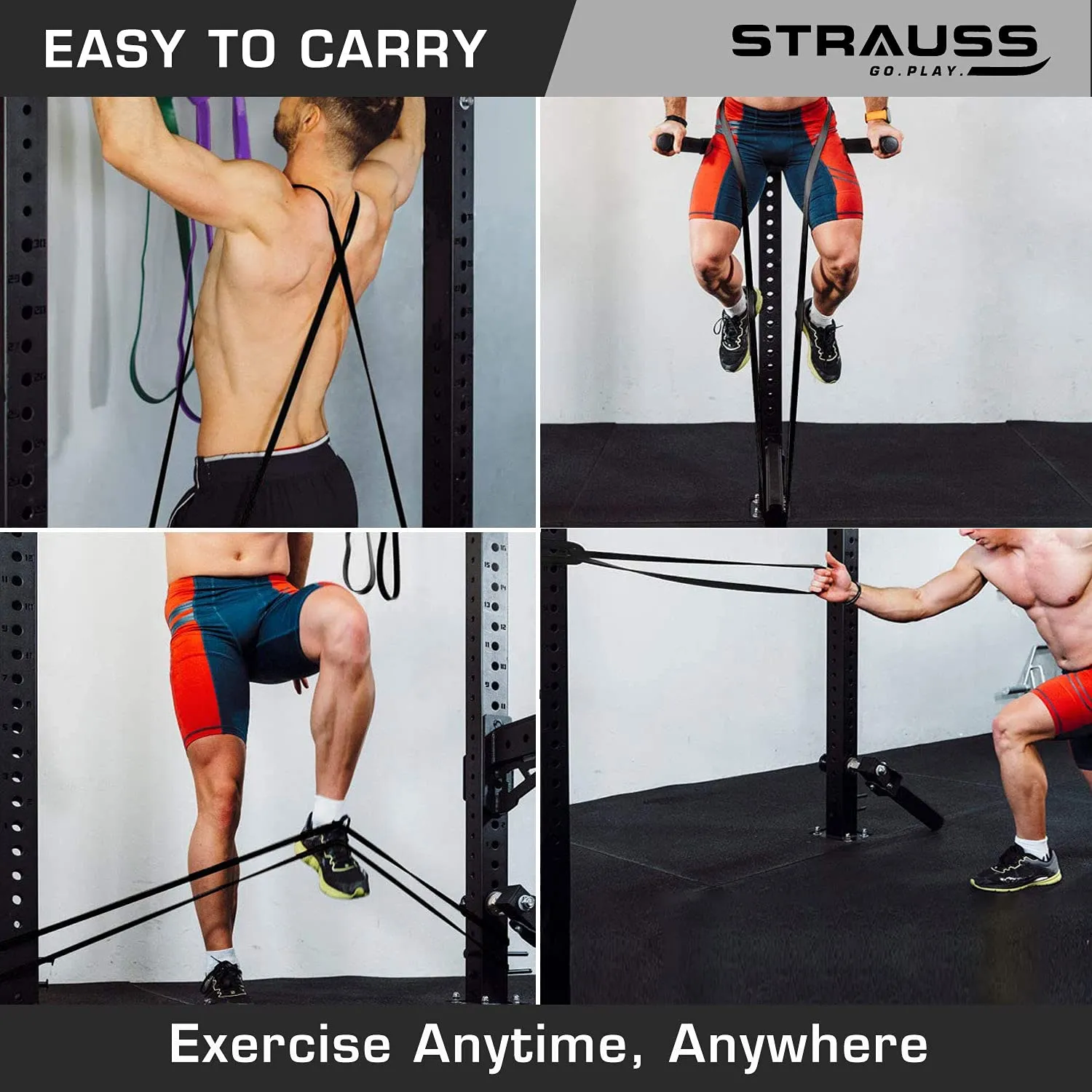 Strauss Resistance and Pull up Band for Chin Ups, (Yellow)