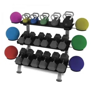 True Fitness Line 3-Tier Flat Tray Dumbbell Rack (FS-24)