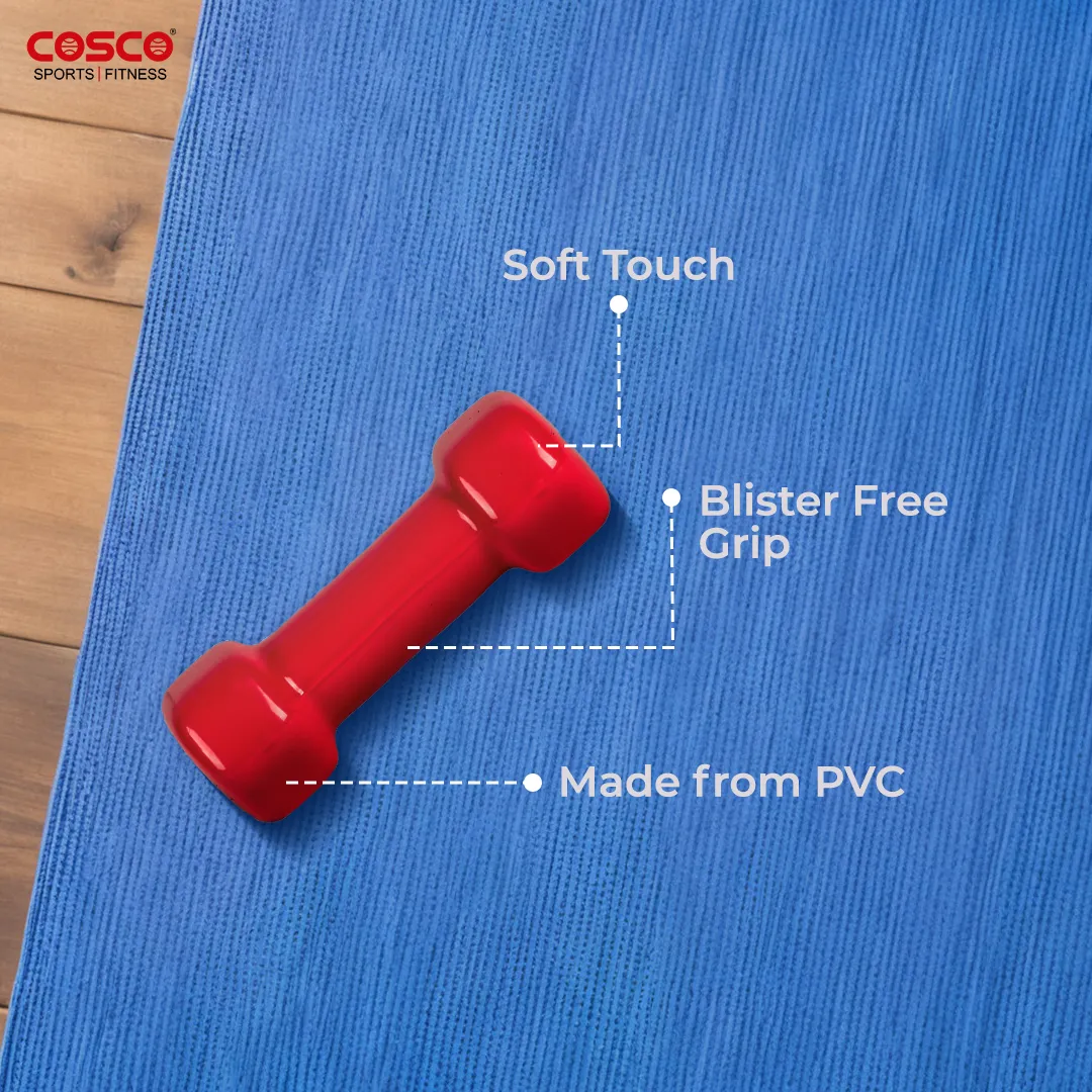 Vinyl Dumbbells ( Pair ) with Blister Free Grip