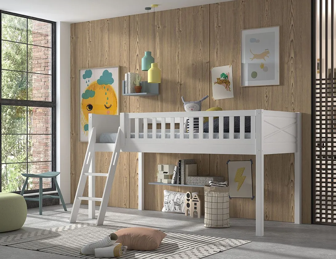Vipack Scott Loft Bed 115cm(H) With Ladder