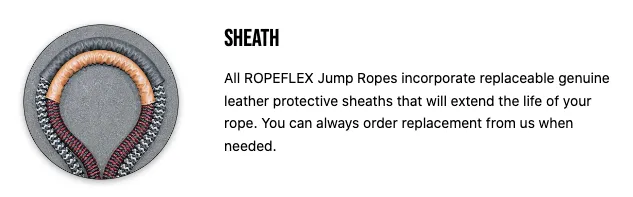 XLR40 HEAVY Jump Rope for Strength training with genuine LEATHER-GRIP